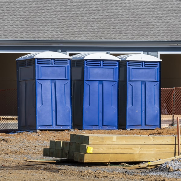 is there a specific order in which to place multiple portable restrooms in Harrisville